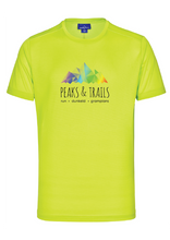 Peaks & Trails unisex short sleeve running tee - Lime