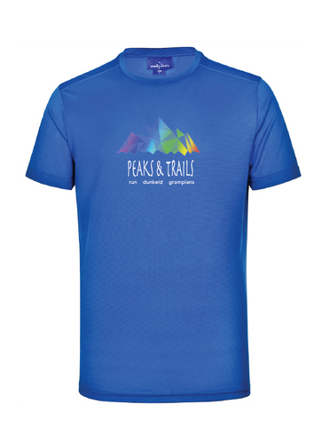 Peaks & Trails womens short sleeve running tee - Blue