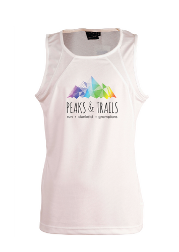 Peaks & Trails unisex singlet - White