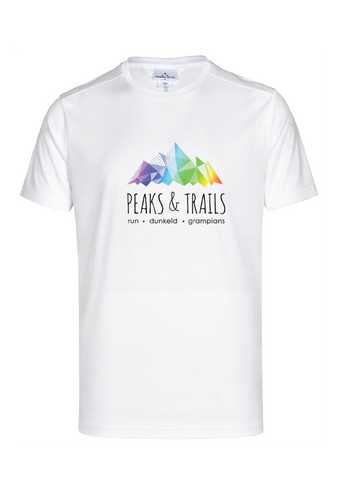 Peaks & Trails womens short sleeve running tee - White