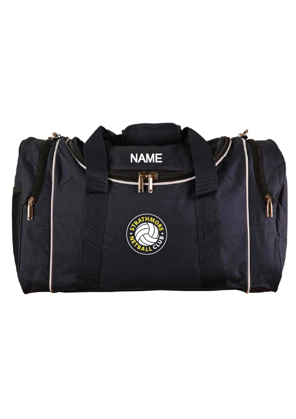Strathmore Netball Club Kit Bag with custom name