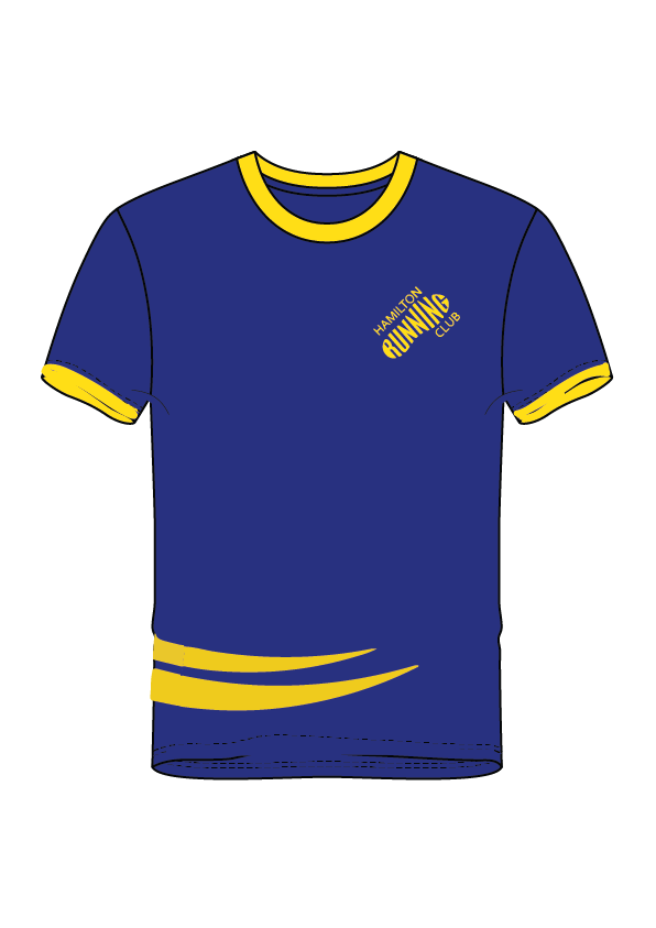Hamilton Running Club sublimated  tee shirt * OPTIONAL CUSTOM NAME 