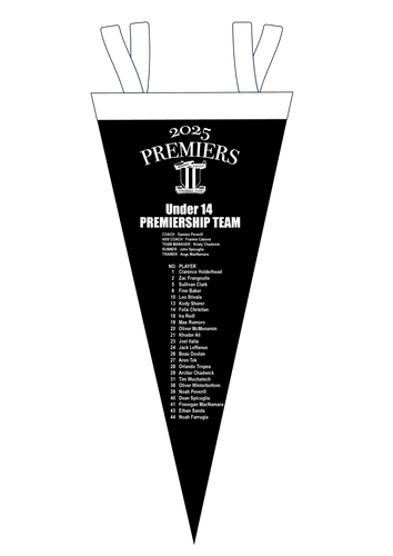 2025 MVFC U14  PREMIERSHIP PENNANT
