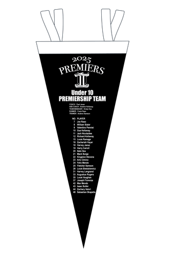 2025 MVFC U10  PREMIERSHIP PENNANT