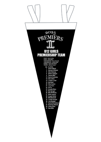 2025 MVFC U12 GIRLS PREMIERSHIP PENNANT