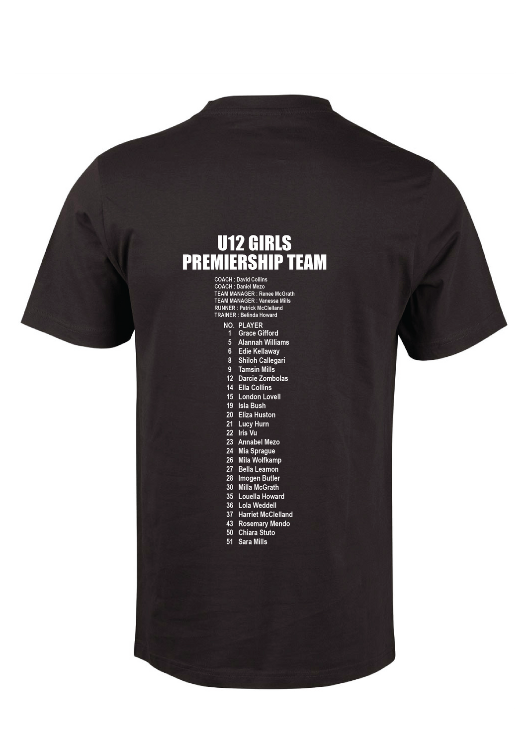 MVFC 2024 PREMIERSHIP U12 GIRLS TEE