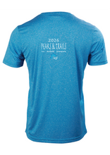 Peaks & Trails women's short sleeve running tee - Cyan