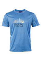 Peaks & Trails unisex/men's short sleeve running tee - Royal