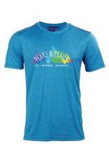 Peaks & Trails women's short sleeve running tee - Cyan