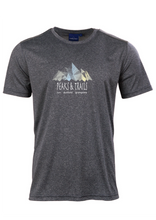 Peaks & Trails unisex/men's short sleeve running tee - Charcoal