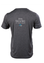 Peaks & Trails unisex/men's short sleeve running tee - Charcoal