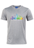 Peaks & Trails unisex/men's short sleeve running tee - Silver Grey
