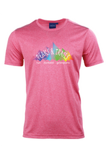 Peaks & Trails unisex/men's short sleeve running tee - Red