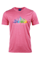 Peaks & Trails unisex/men's short sleeve running tee - Red