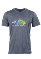 Peaks & Trails unisex/men's short sleeve running tee - Navy