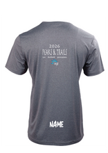 Peaks & Trails women's short sleeve running tee -Grey
