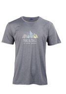 Peaks & Trails unisex/men's short sleeve running tee - Grey