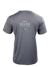 Peaks & Trails women's short sleeve running tee -Grey