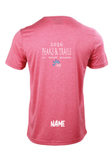 Peaks & Trails unisex/men's short sleeve running tee - Red
