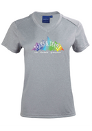 Peaks & Trails women's short sleeve running tee - Silver grey