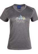Peaks & Trails women's short sleeve running tee - Charcoal
