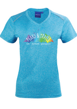 Peaks & Trails women's short sleeve running tee - Cyan