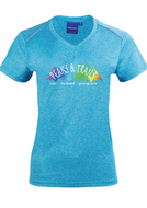 Peaks & Trails women's short sleeve running tee - Cyan