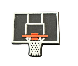 Basketball Shoe Charm - Basketball Hoop - black