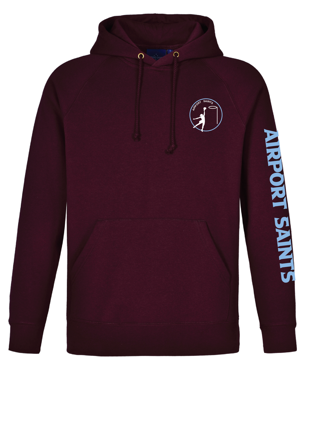 AIRPORT SAINTS NETBALL CLUB HOODIE WITH CUSTOM NAME