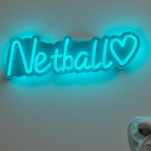 Neon Netball Sign - Aqua Blue