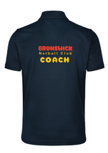 BRUNSWICK NETBALL CLUB COACH'S SHORT SLEEVE POLO - UNISEX