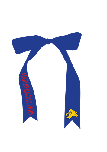MARIBYRNONG PARK NETBALL CUSTOM NAME OPTION RIBBON LENGTH - ROYAL- 1m x 35mm