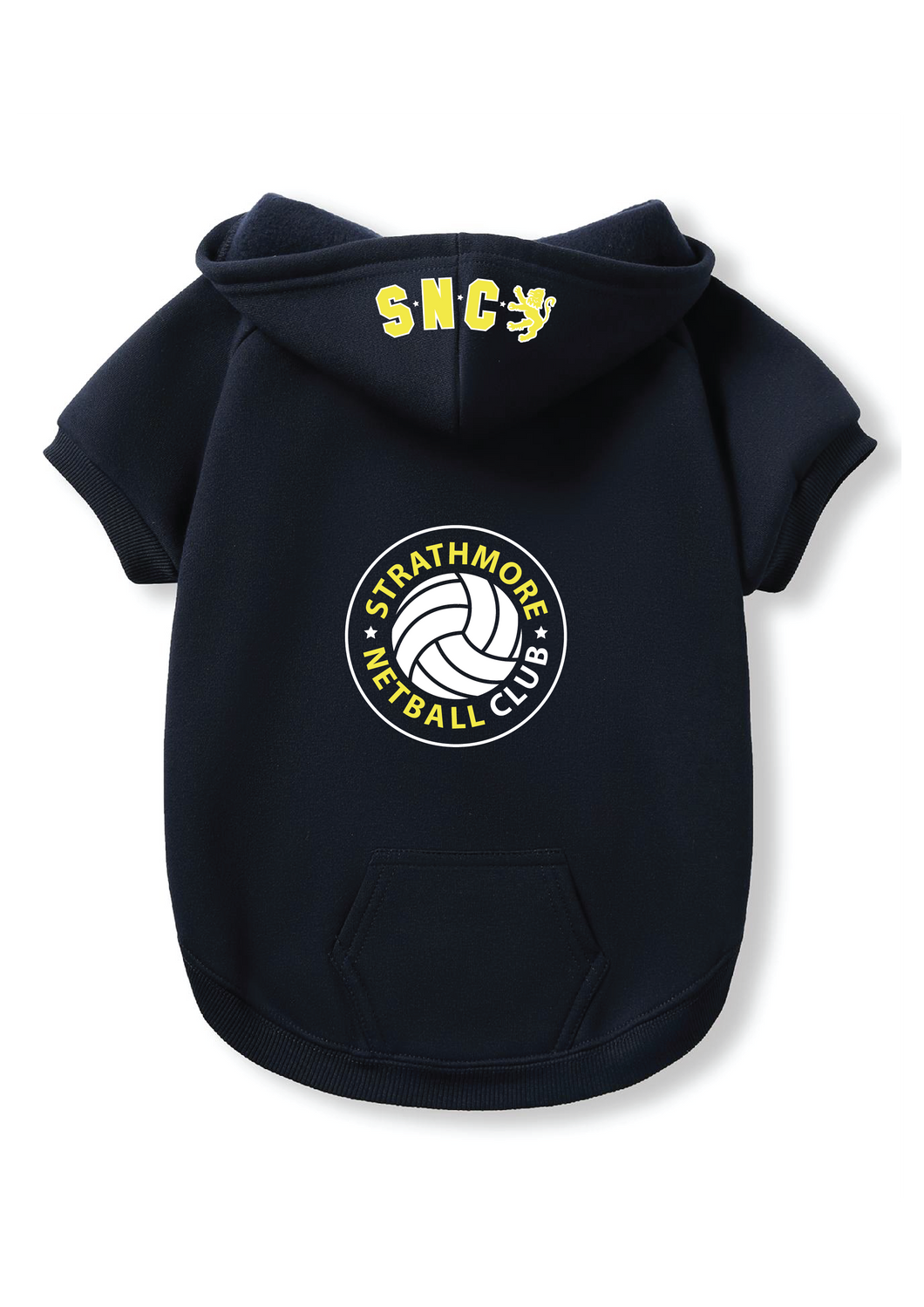 Strathmore Netball Club Doggy Hoodie, custom name available