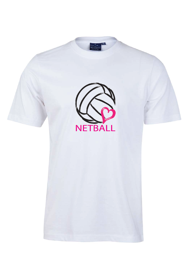 Love Netball Tee - White