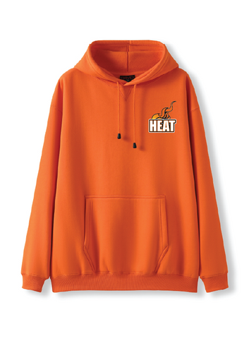 HEAT BASKETBALL HOODIE ORANGE- KIDS & UNSEX