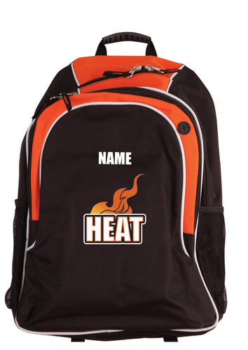 Heat Basketball Backpack with personalised name