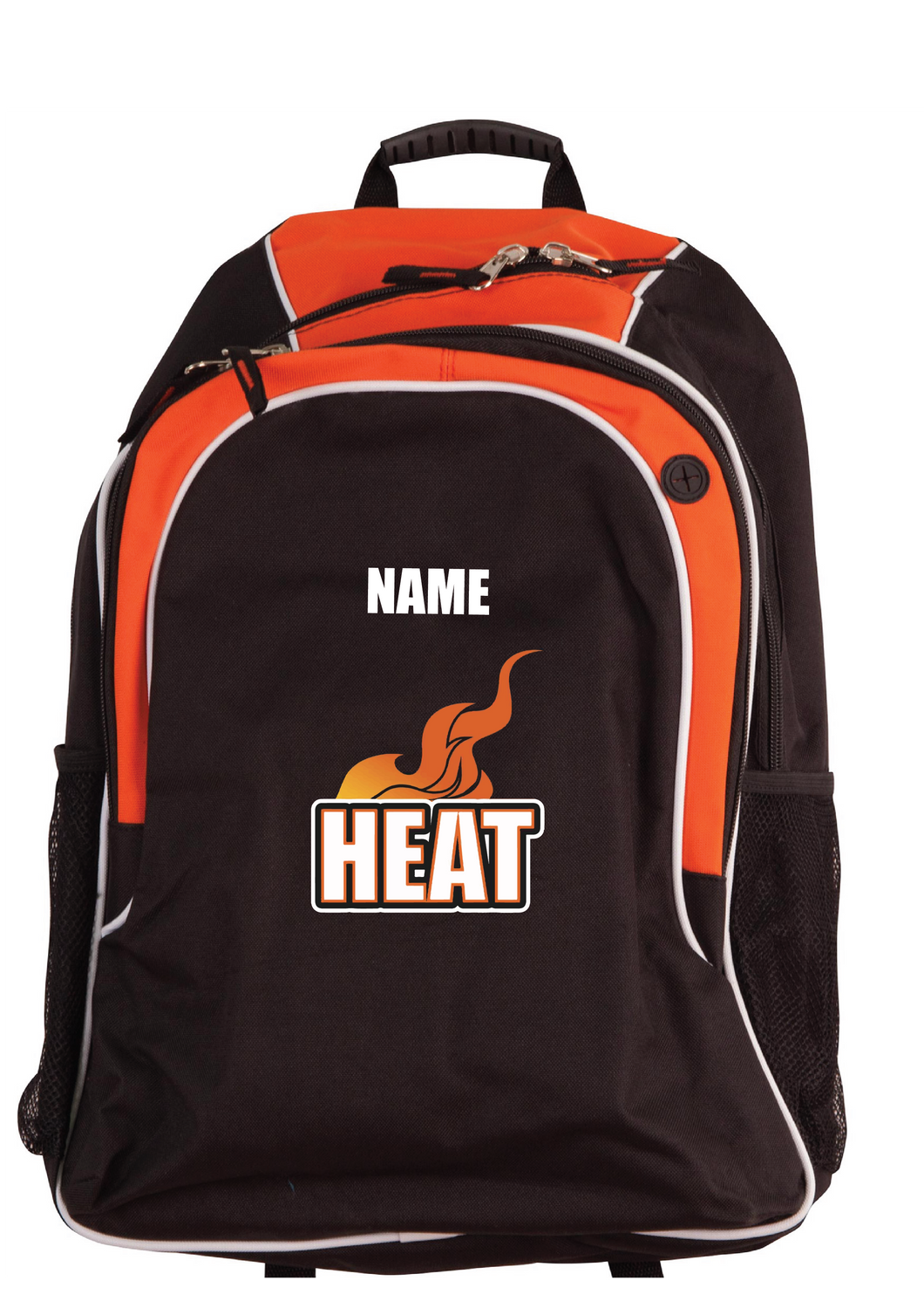 Heat Basketball Backpack with personalised name