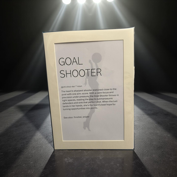 Netball - Unframed print - Goal Shooter- size A4