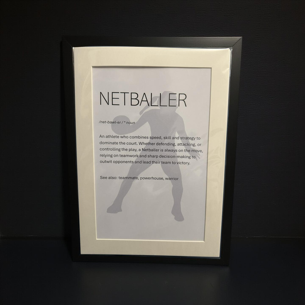 Netballer - Unframed print - size A4