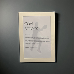 Netball - Unframed print - Goal Attack - size A4