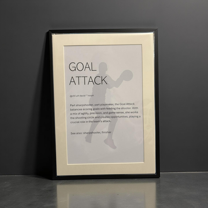 Netball - Unframed print - Goal Attack - size A4