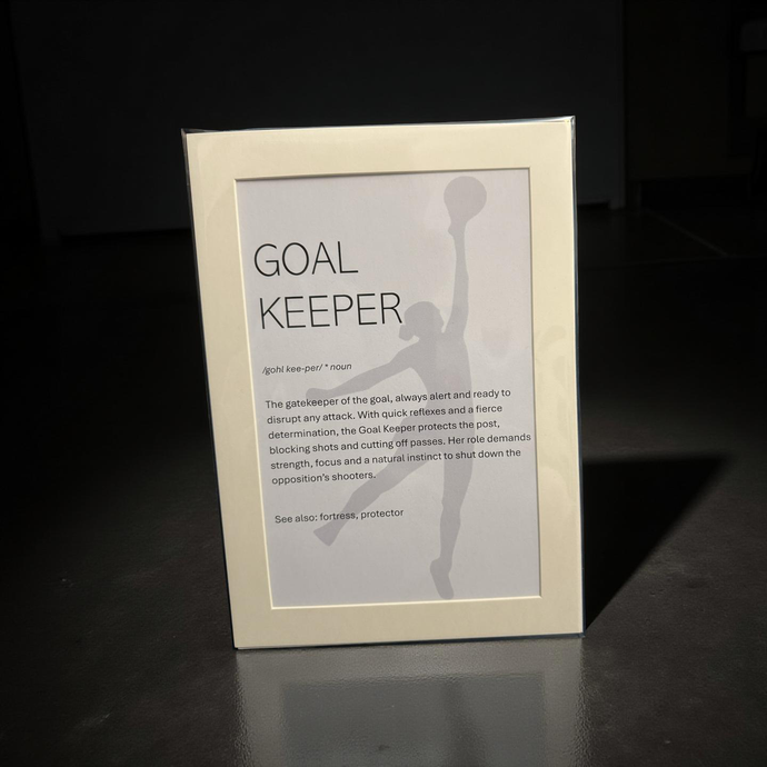 Netball - Unframed print - Goal Keeper - size A4