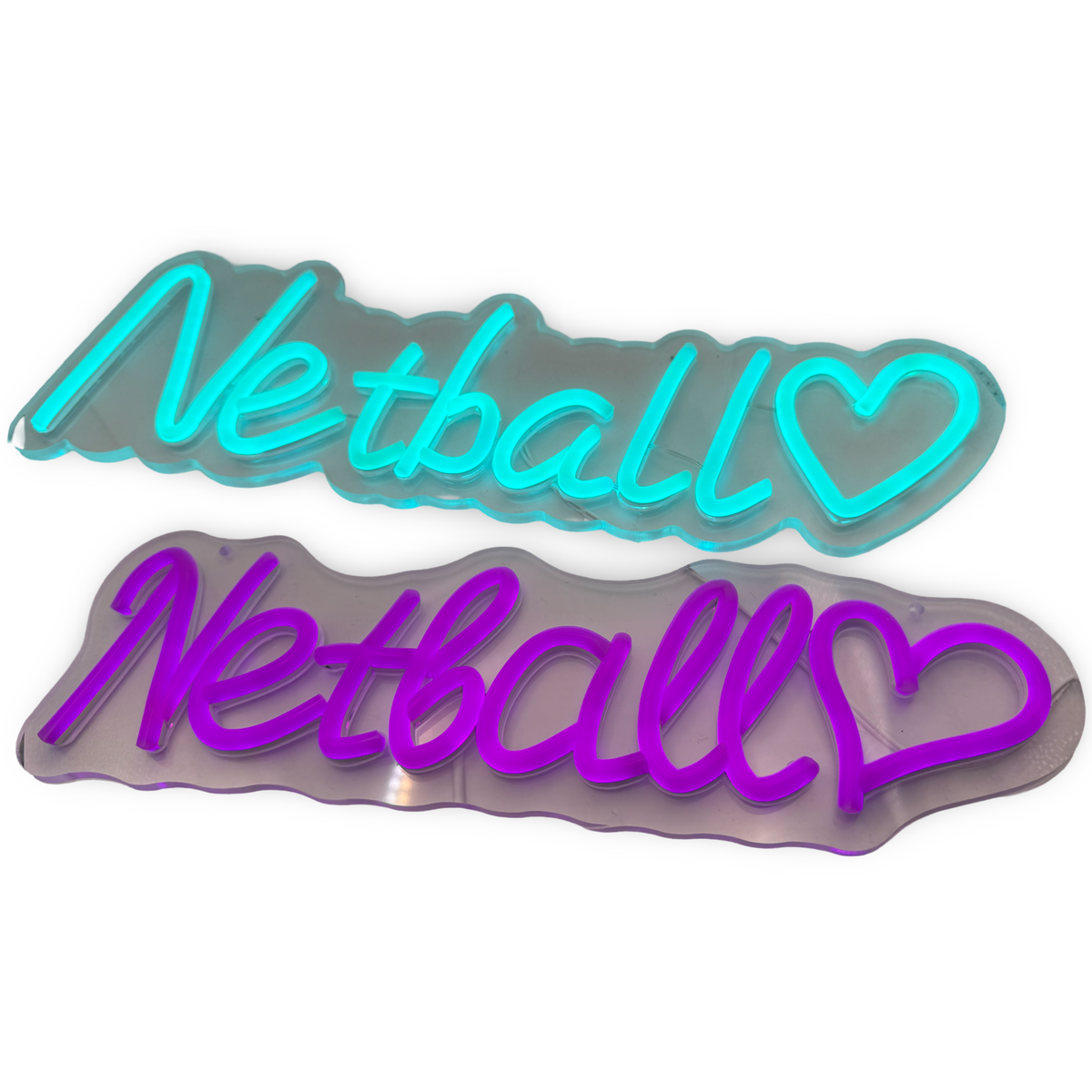Neon Netball Sign - Aqua Blue – UR4Sport