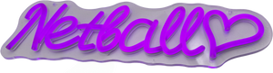 Neon Netball Sign - Fuschia