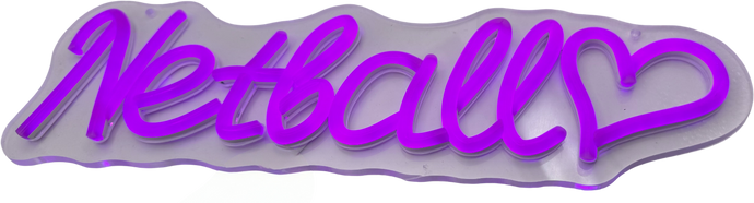 Neon Netball Sign - Fuschia