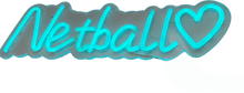 Neon Netball Sign - Aqua Blue
