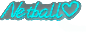 Neon Netball Sign - Aqua Blue