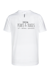 Peaks & Trails unisex short sleeve running tee - White