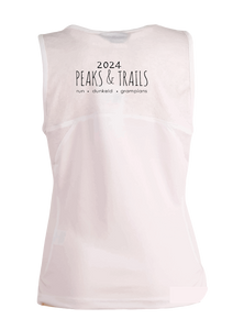 Peaks & Trails womens singlet - White