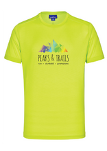 Peaks & Trails womens short sleeve running tee - Lime